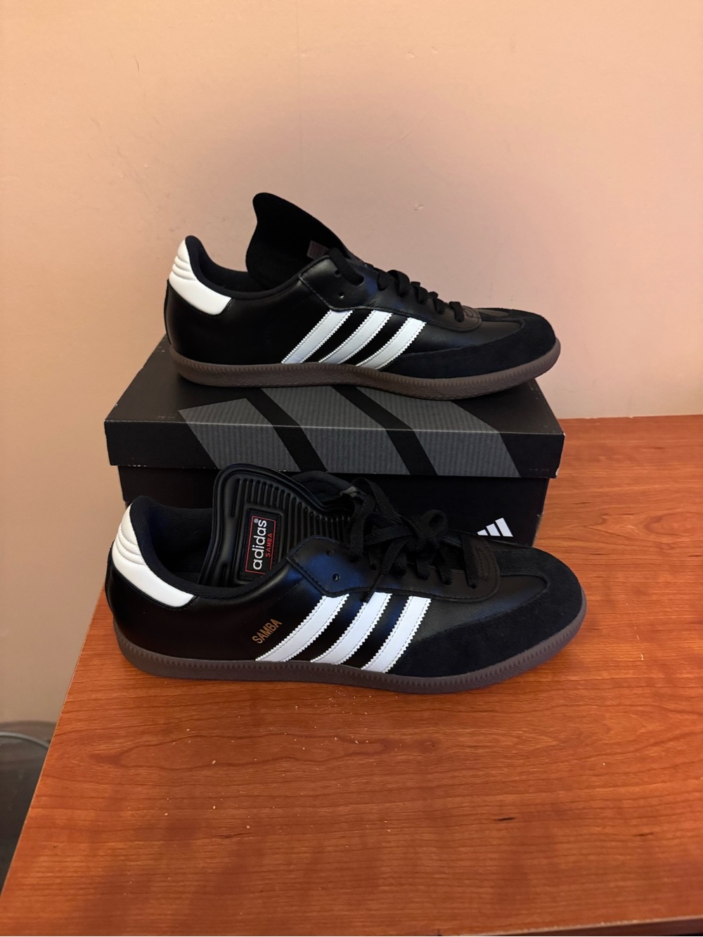 Brand New adidas Samba Men's Black and White Sneakers